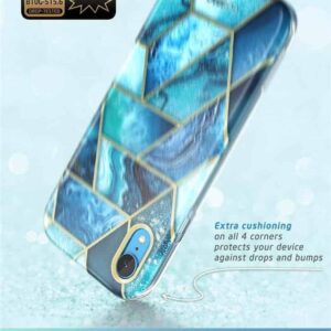 COSMO 360° Backcover Hoesje Met Screen Protector iPhone XR - Marble Ocean 4