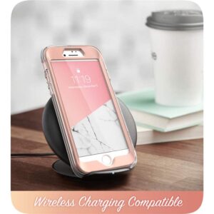 COSMO 360° Backcover Hoesje Met Screen Protector iPhone SE 2020 - Marble Wit 5