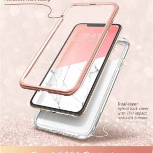 COSMO 360° Backcover Hoesje Met Screen Protector iPhone 11 Pro Max - Marble Wit 2
