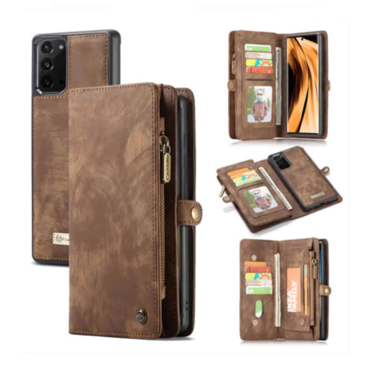 Caseme vintage Wallet Cover Samsung Galaxy Note 20 - Bruin