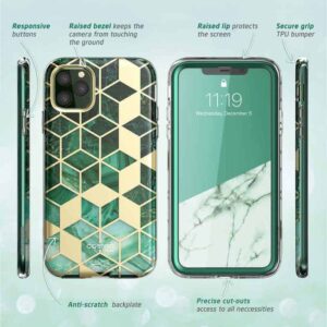 COSMO 360° Backcover Hoesje Met Screen Protector iPhone 11 Pro Max - Prasio Green 5
