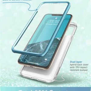 COSMO 360° Backcover Hoesje Met Screen Protector iPhone 11 Pro Max - Marble Ocean 2