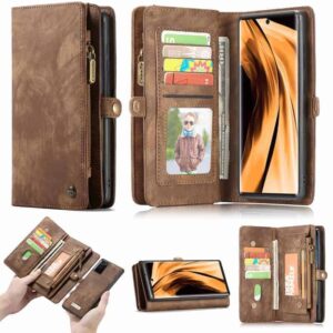 CaseMe Vintage Wallet Case Hoesje Samsung Galaxy Note 20 - Bruin 2