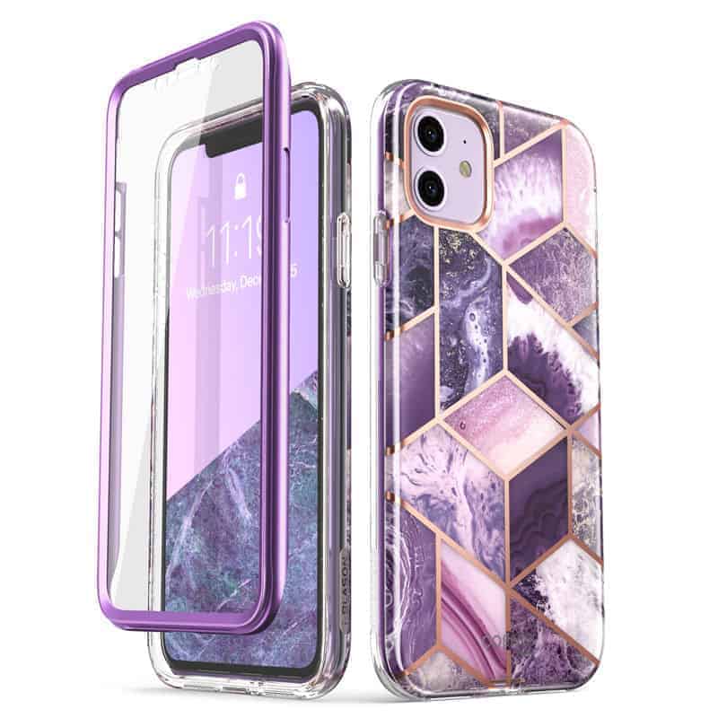 Cosmo 360 Achterkantje met Screen Protector iPhone 11 - Marble Ameth