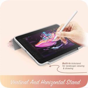 COSMO Bookcase Hoes iPad Pro 12.9 inch (2020) - Pencil houder - Marble Wit