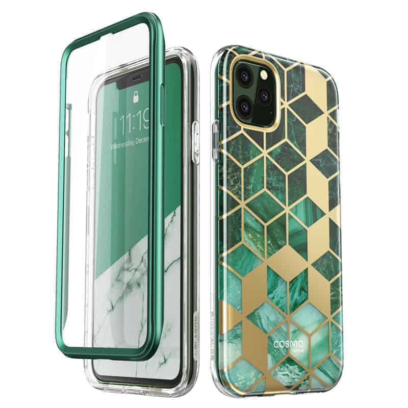 COSMO 360° Backcover Hoesje Met Screen Protector iPhone 11 Pro Max - Prasio Green 1