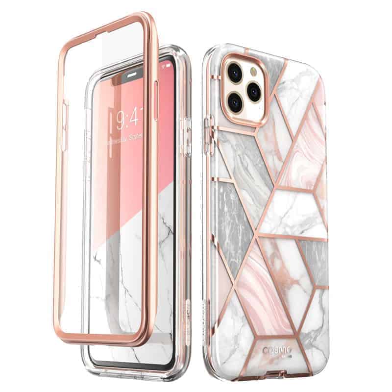 COSMO 360° Backcover Hoesje Met Screen Protector iPhone 11 Pro Max - Marble Wit 1