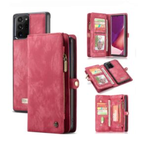 CaseMe Vintage Wallet Case Hoesje Samsung Galaxy Note 20 Ultra - Rood