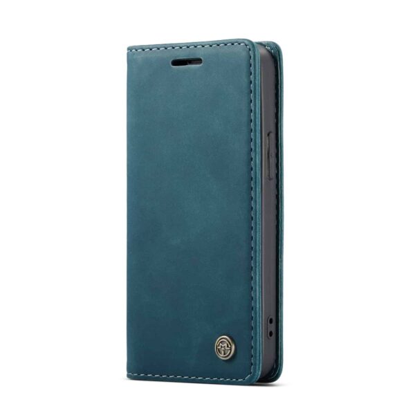 CaseMe Retro Bookcase Hoesje iPhone 12 - 5.4 inch Blauw 2