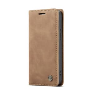 Caseme retro Bookcover iPhone 12 Pro Max – Lichtbruin