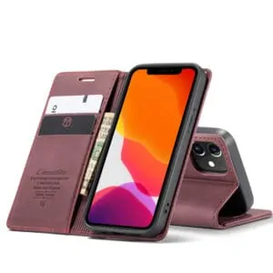 CaseMe Retro Book Cover Beschermhoesje iPhone 12 Mini – Paars