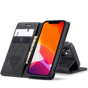 Caseme retro Bookcase Telefoonhoesje iPhone 12 Mini – Zwart