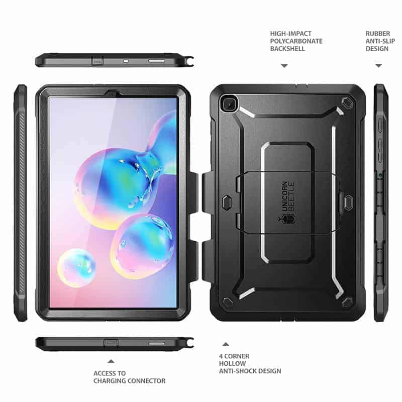 Supcase Full Cover Case Hoesje Samsung Galaxy Tab S6 Lite - Zwart