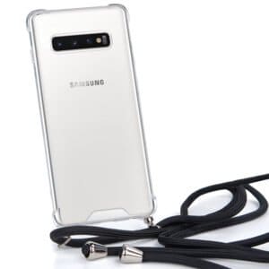 Fonu Anti-Shock Hoesje met Koord Samsung S10 – Zwarte Koord