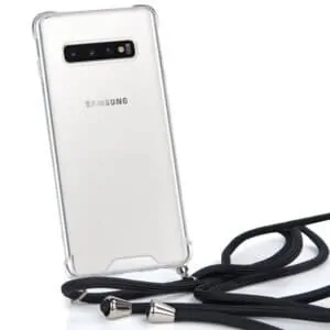 Fonu Anti-Shock Hoesje met Koord Samsung S10 – Zwarte Koord