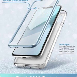 COSMO 360° Backcover Hoesje Met Screen Protector iPhone XR - Marble Blauw 2