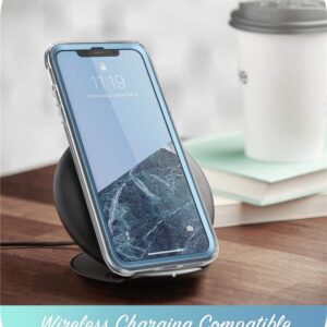 COSMO 360° Backcover Hoesje Met Screen Protector iPhone 11 - Marble Blauw 6