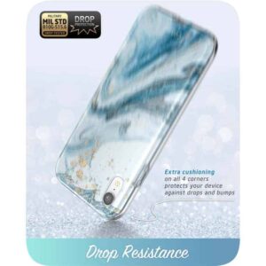 COSMO 360° Backcover Hoesje Met Screen Protector iPhone XR - Marble Blauw 4
