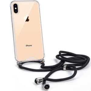 Fonu Siliconen Anti-Shock Achterkant Hoesje met Touwtje iPhone XS Max