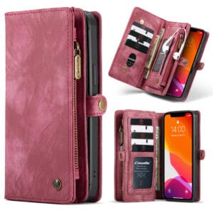 Caseme vintage Wallet Beschermhoesje iPhone 12 Pro Max – Rood