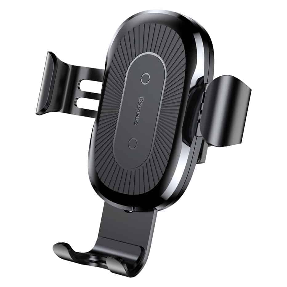Baseus Telefoonhouder voor in de Ventilatierooster + Wireless Charger 10W - Zwart