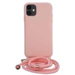 variatie Fonu Siliconen Backcover Hoesje met Koordje iPhone 11 – Roze