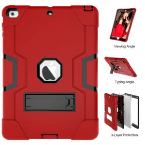 Shockproof Standcase Hoes iPad 7 – iPad 8 – iPad 9 – 10.2 inch – Rood