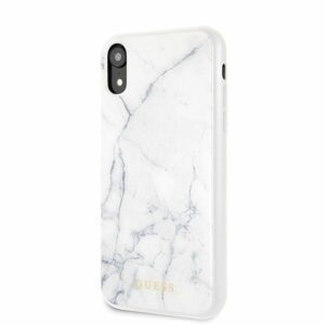 GUESS Marmeren Backcover Hoesje iPhone XR - Wit 2