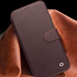 Qialino Luxe Genuine Leather Bookcase Hoesje iPhone 11 - Donkerbruin 2