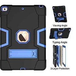 Shockproof Standcase Hoes iPad 2018 - iPad 2017 - 9.7 inch - Lichtblauw