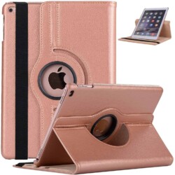 iPad 6/5 Hoes - 6e/5e Generatie - Case - Cover - Bookcase - 9.7 Inch - 2018/2017 - 360 Draaibaar - Roterend - Met Standaard - Rosegoud