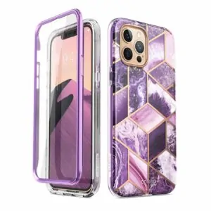 Cosmo 360 Back Cover met Screen Protector iPhone 12 Pro en 12 – Marmer Ameth