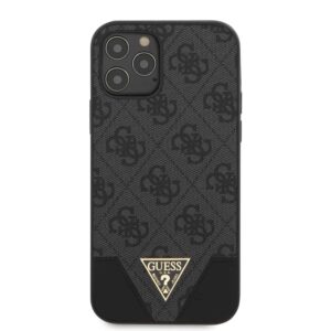 GUESS Triangle Logo Backcover Hoesje iPhone 12 Pro Max - Grijs 3