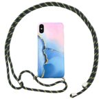 variatie FONU Marmer Backcover Hoesje Met Koordje iPhone XS Max – Sunset