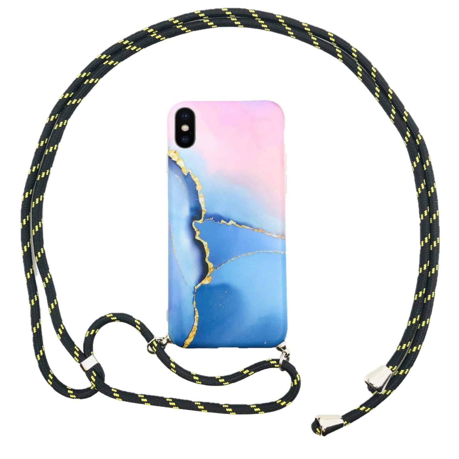 FONU Marmer Backcover Hoesje Met Koord iPhone XS - Sunset