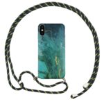 variatie FONU Marmer Telefooncover Met Koord iPhone XS Max – Groen Marmer