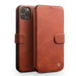 Qialino Luxe Genuine Leather Book Cover iPhone 11 Pro – Lichtbruin