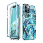 variatie Cosmo 360 Achterkant Hoesje met Screen Protector iPhone 12 Pro en 12 – Marble Ocean
