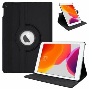 iPad 9/8/7 Hoes – 9e/8e/7e Generatie – 10.2 Inch – Case Cover Hoesje – Bookcase – 2021/2020/2019 – 360 Draaibaar – Roterend – Met Standaard – Zwart