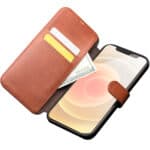 Qialino Luxe Genuine Leather Book Cover iPhone 11 Pro - Lichtbruin - 5