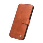 Qialino Luxe Genuine Leather Book Cover iPhone 11 Pro - Lichtbruin - 3