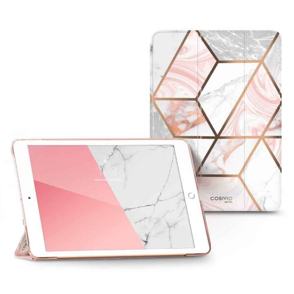 COSMO Lite Bookcase Hoes iPad 7 (2019) en iPad 8 (2020) - 10.2 inch - Marble Wit 1