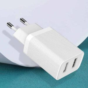 Oplader met 1 Meter Lightning Kabel - 2x USB 2.1A Poort 5