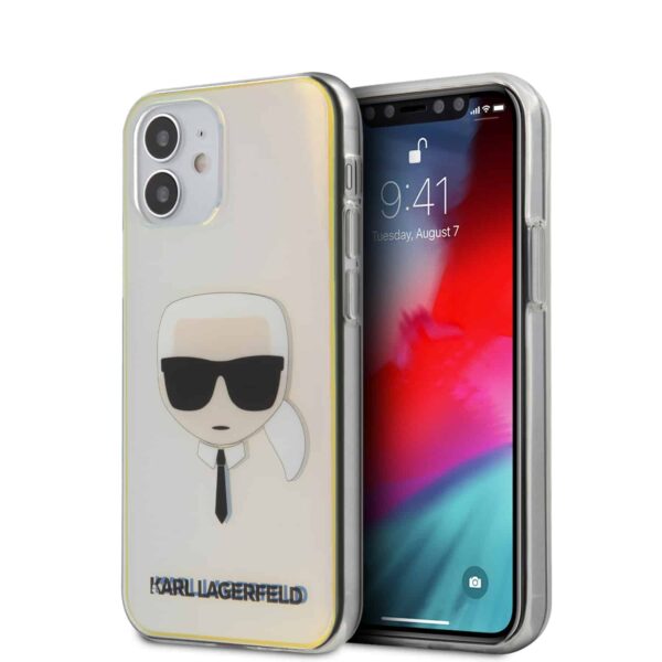 KARL LAGERFELD Iridescent Boss Backcover Hoesje iPhone 12 Mini 1