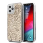 variatie Guess 4G Liquid Glitter Back Cover iPhone 12 Pro Max – Goud