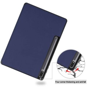 FONU Tri-Fold SmartCase Hoes Samsung Galaxy Tab S7 PLUS (2020) 12.4 inch - (T970 T975) - Donkerblauw 4