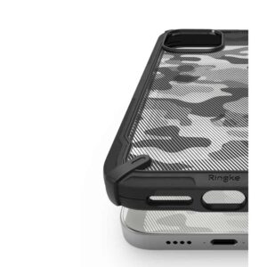 Ringke Fusion X Design Backcover Hoesje iPhone 12 Mini - Zwart Camo 3