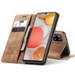 variatie Caseme retro Book Cover Beschermhoesje Samsung Galaxy A42 – Bruin
