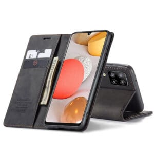 Caseme retro Bookcover Samsung Galaxy A42 – Zwart