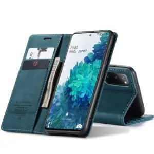 Caseme retro Bookcover Samsung Galaxy S20 FE Blauw